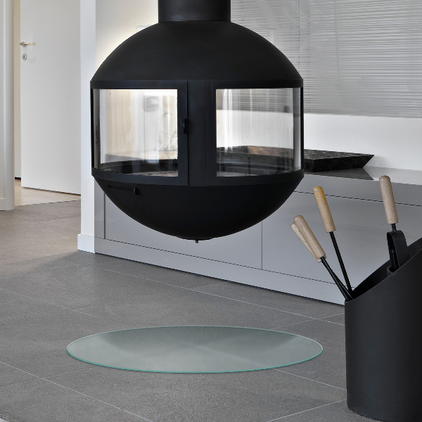 Okrúhla polopriehľadná podložka pod krb fi80 cm