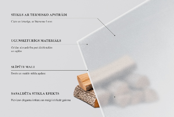 Okrúhla polopriehľadná podložka pod krb fi80 cm