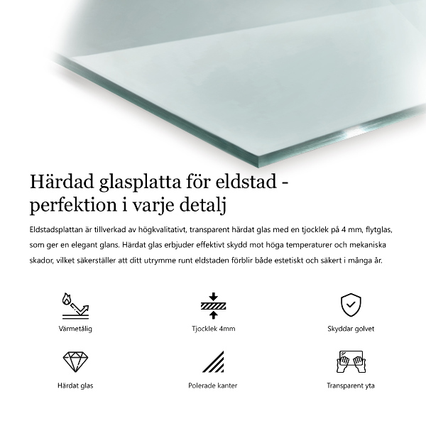 Podložka pod krbové kachle obdĺžniková 125x50 cm