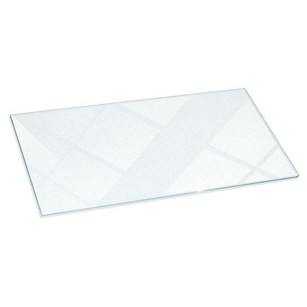 Obdĺžnikové polopriehľadné sklo pod krb 100x50 cm