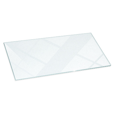 Obdĺžnikové polopriehľadné sklo pod krb 100x50 cm