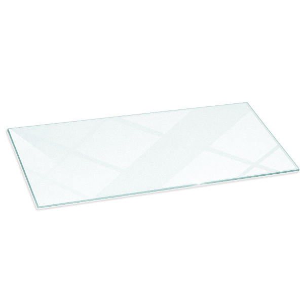 Obdĺžnikové polopriehľadné sklo pod krb 125x50 cm