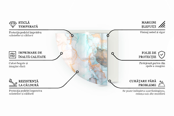 Sklenená podložka pod krbové kachle Betónová textúra s efektom