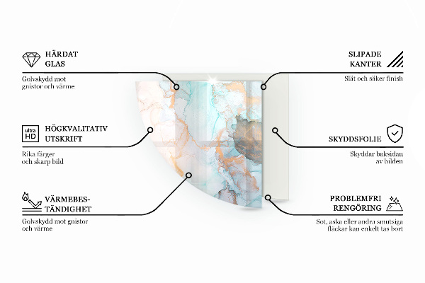 Podložka pod krbové kachle Svetlá textúra dreva