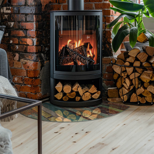 Sklenená podložka pod krbové kachle Dosky v rôznych odtieňoch