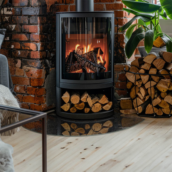 Sklenená podložka pod krb Textúra povrchu kameňa