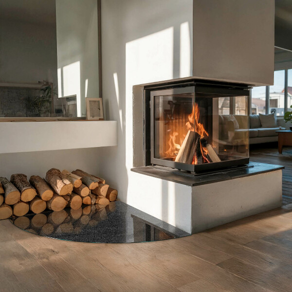 Sklenená podložka pod krb Textúra povrchu kameňa