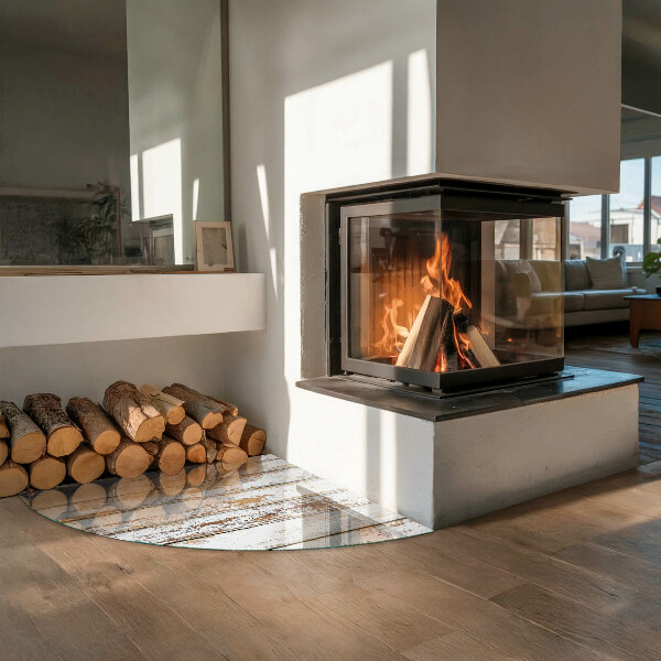 Podložka pod krbové kachle Poškodená drevená doska