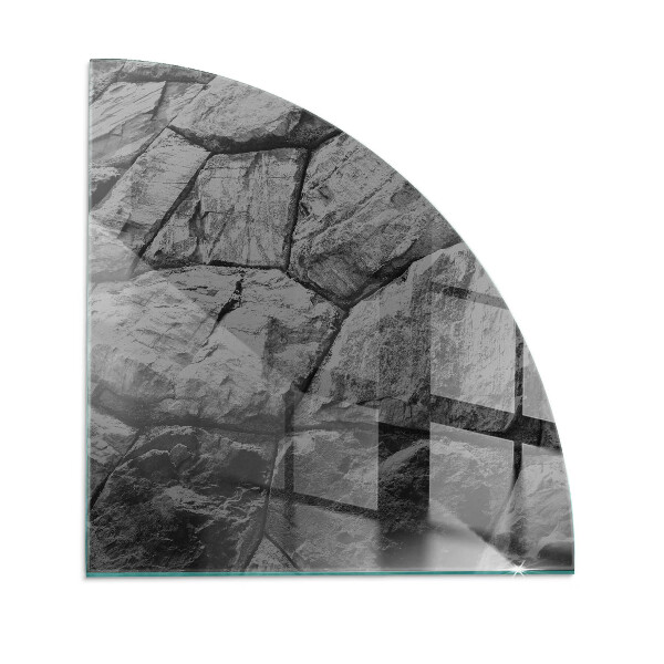 Sklenená podložka pod krbové kachle Vzor z prírodného kameňa