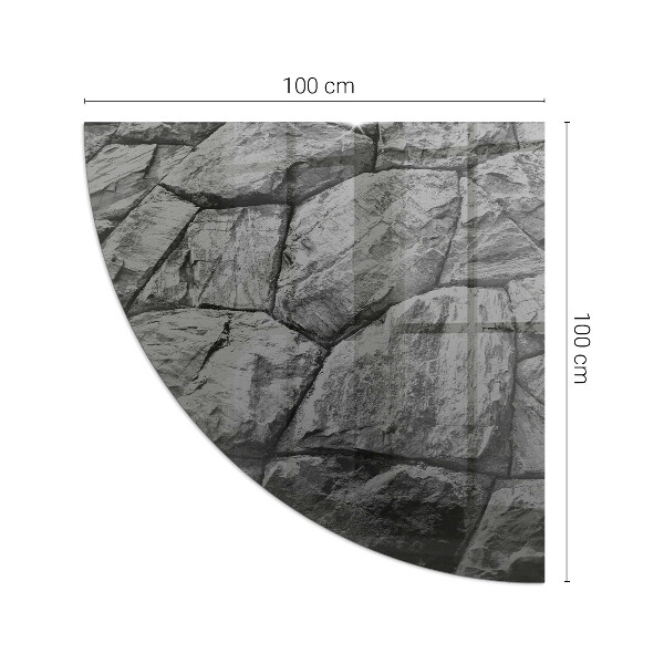 Sklenená podložka pod krbové kachle Vzor z prírodného kameňa