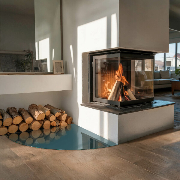 Sklenená podložka pod krb Farba mora