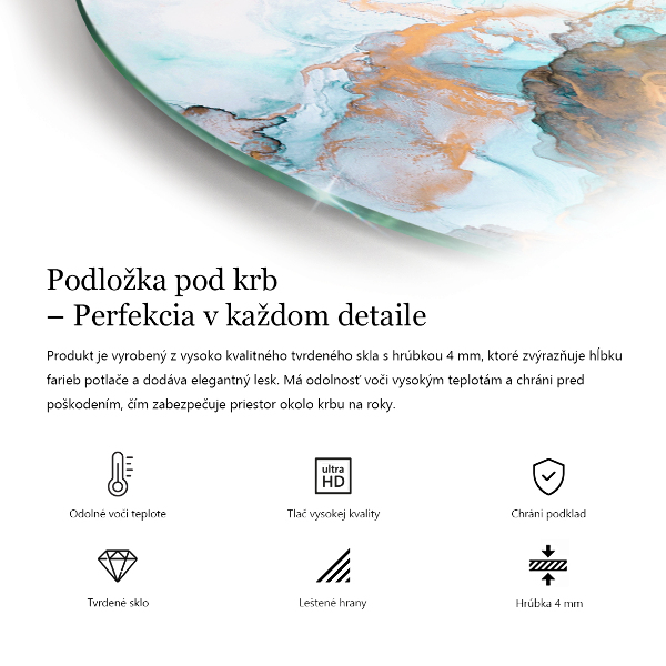 Sklenená podložka pod krbové kachle Farba Biela