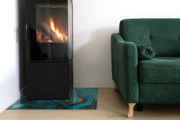 Štvorcová podložka pod krb Abstraktný organický vzor