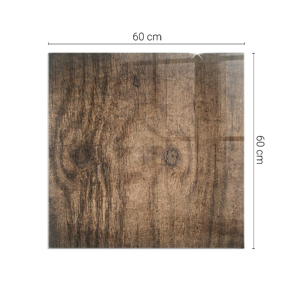 Štvorcová podložka pod kachle Vzor prírodného dreva