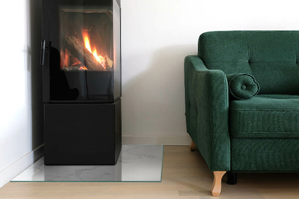 Štvorcová podložka pod krb Mramorový vzor s žilami