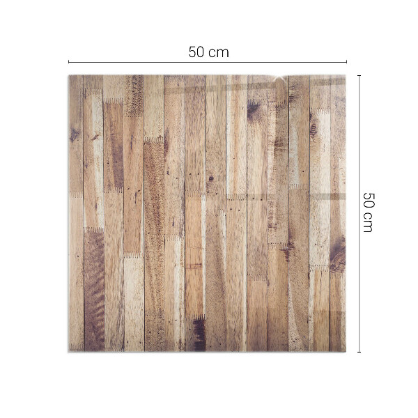 Štvorcová podložka pod krb Drevená doska v rozložení