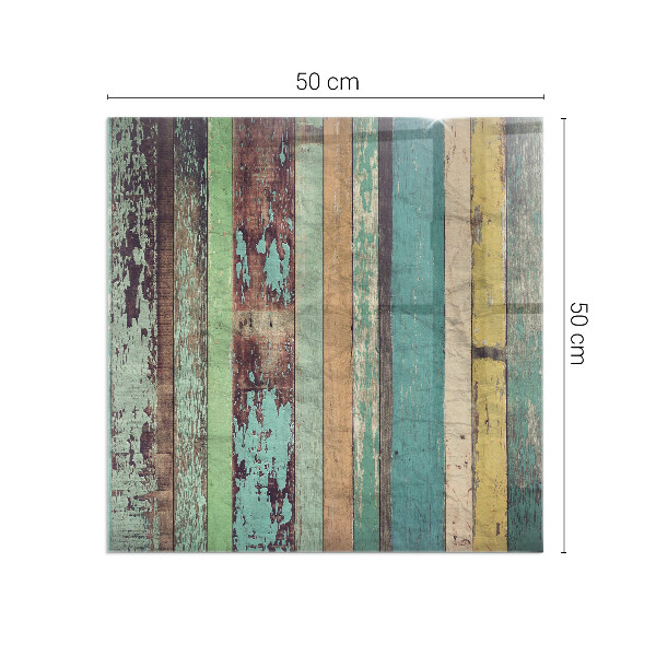 Štvorcová sklenená podložka pod krb Dosky v rôznych odtieňoch