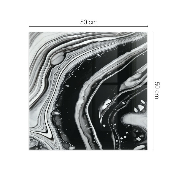Štvorcová sklenená podložka pod krb Abstraktné vlny a čiary