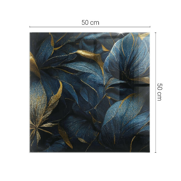 Štvorcová podložka pod kachle Elegantná textúra listov