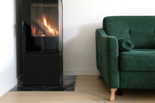 Štvorcová podložka pod krb Vzor z prírodného kameňa