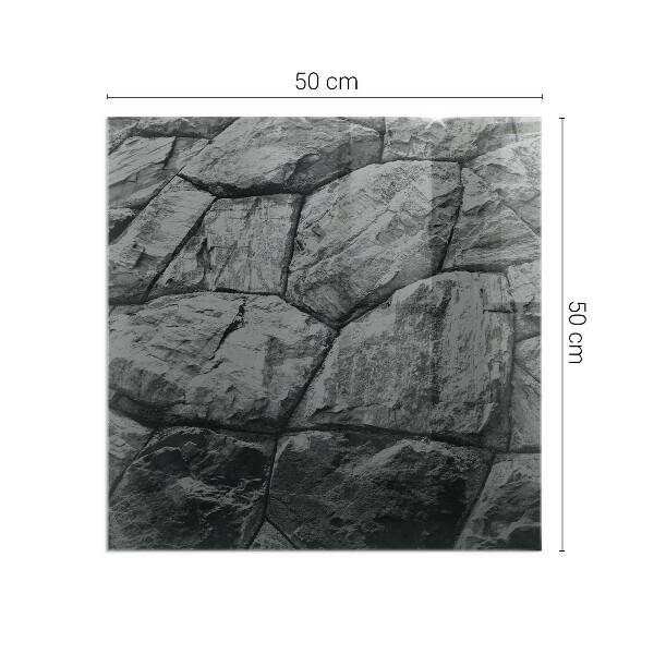 Štvorcová podložka pod krb Vzor z prírodného kameňa