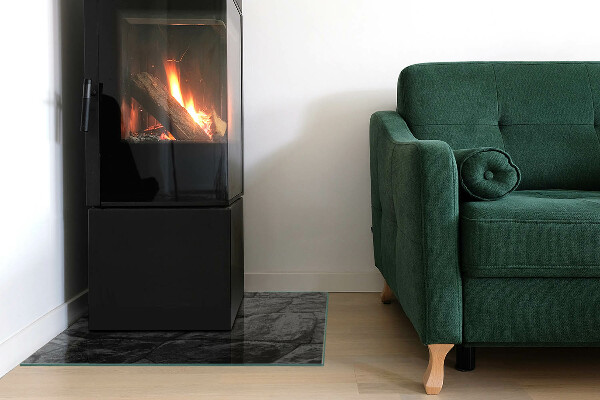 Štvorcová podložka pod krb Vzor z prírodného kameňa