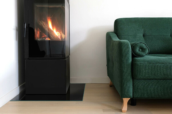 Štvorcová podložka pod krb Farba Čierna