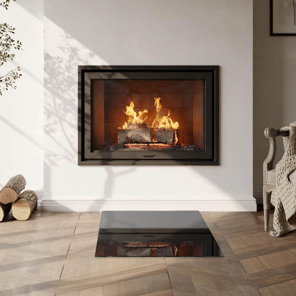 Štvorcová podložka pod krb Farba Čierna