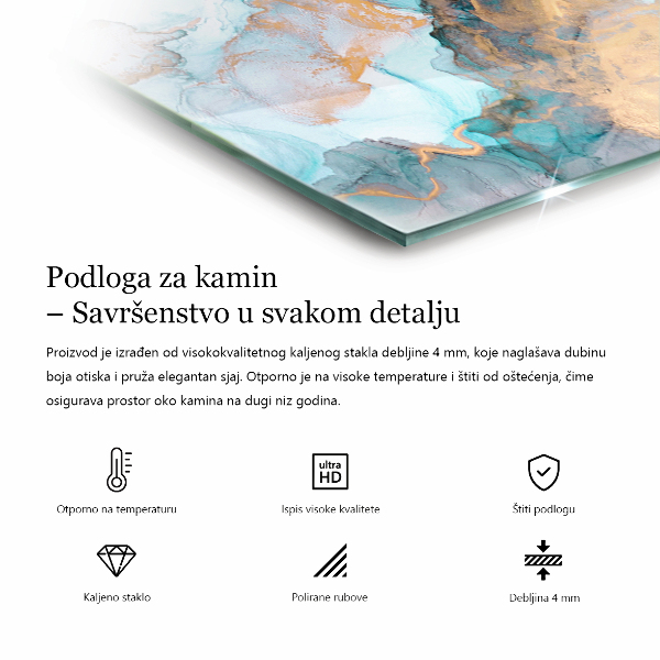 Štvorcová podložka pod kachle Olivová farba