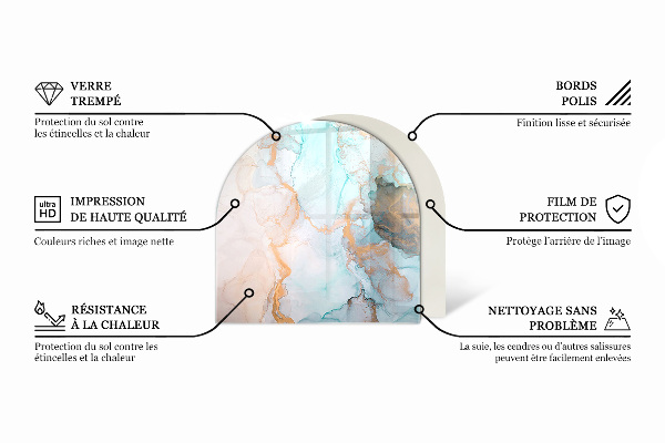 Podložka pod krb Prírodný mramorový vzor