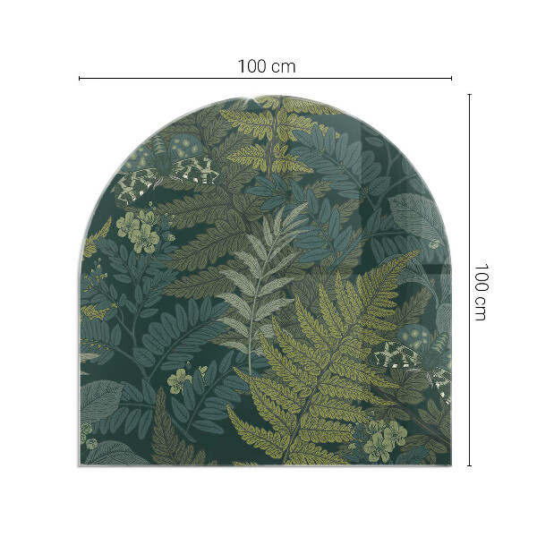 Podložka pod kachle Rastlinné motívy s motýľmi