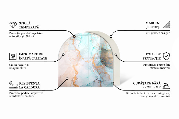 Sklo pod krb Farba Bledoružová