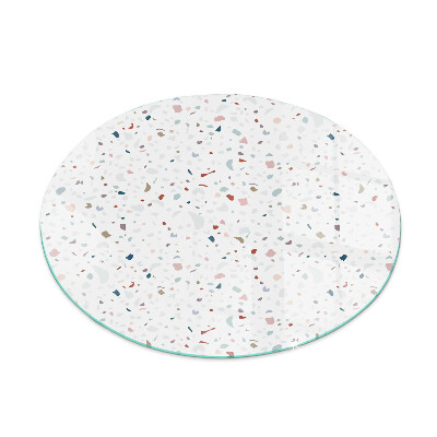 Okrúhla nehorľavá podložka pred krb Vzor s malými tvarmi