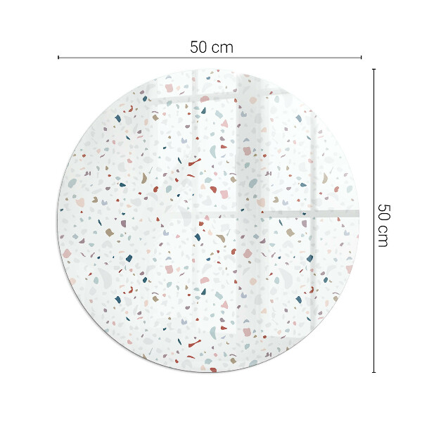 Okrúhla nehorľavá podložka pred krb Vzor s malými tvarmi