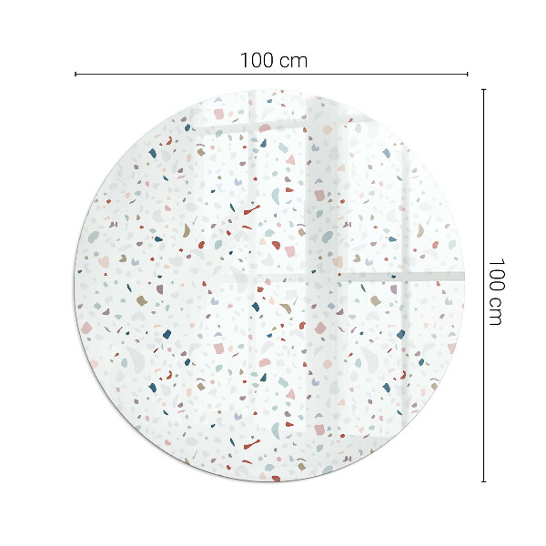 Okrúhla nehorľavá podložka pred krb Vzor s malými tvarmi