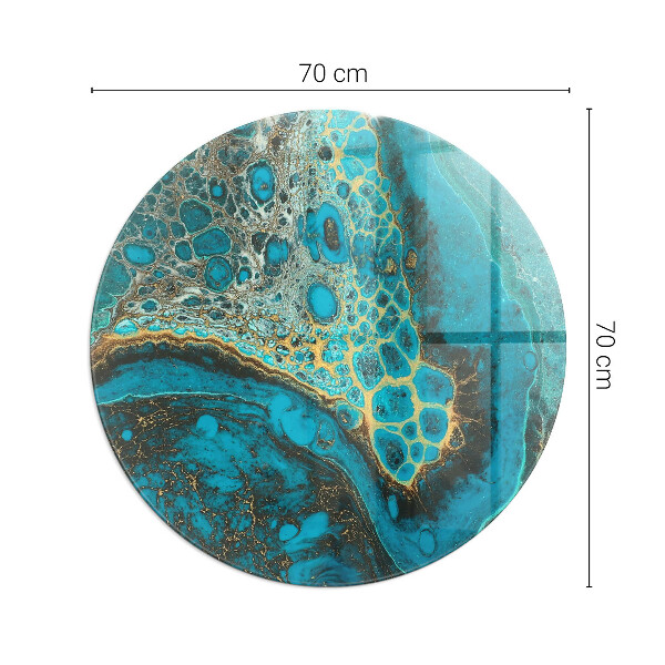 Okrúhla nehorľavá podložka pred krb Abstraktný organický vzor