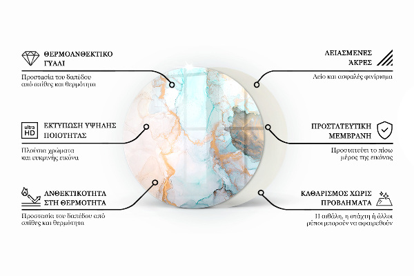 Okrúhla podložka pod krbové kachle Textúra prírodného kameňa