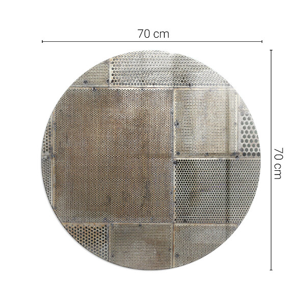 Okrúhla nehorľavá podložka pred krb Vzor perforovaného plechu