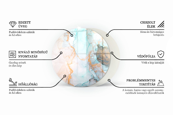 Okrúhla nehorľavá podložka pred krb Dosky v rôznych odtieňoch