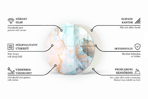 Okrúhla nehorľavá podložka pred krb Textúra drevených dosiek