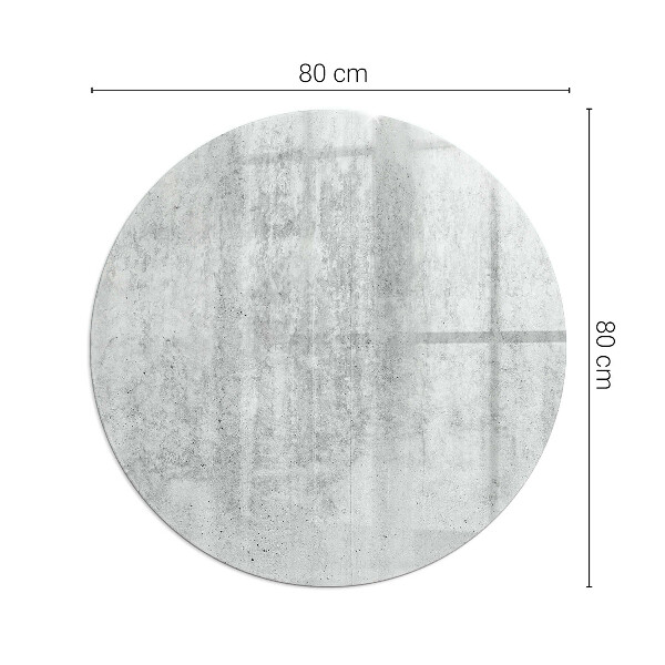 Okrúhla nehorľavá podložka pred krb Textúra surového betónu