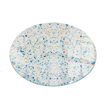 Okrúhla nehorľavá podložka pred krb Abstraktný textúrovaný vzor