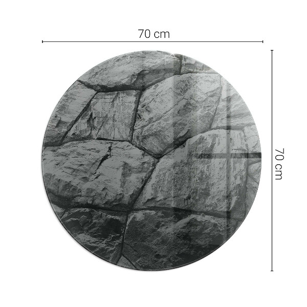 Okrúhla nehorľavá podložka pred krb Vzor z prírodného kameňa