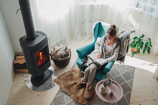 Okrúhla podložka pod krbové kachle Kamenný vzor s časticami