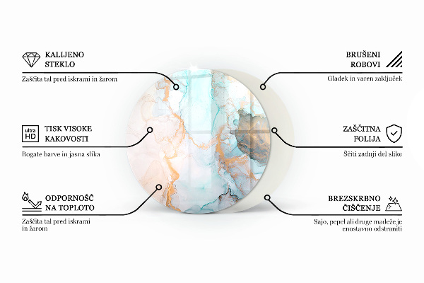 Okrúhla nehorľavá podložka pred krb Farba Svetlo fialová