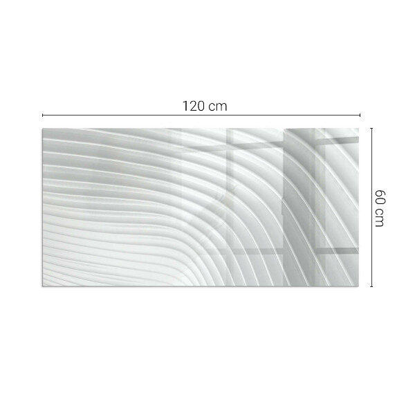 Obdĺžniková sklenená podložka pod krb Vlny jemných línií