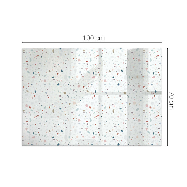 Obdĺžniková sklenená podložka pod krb Vzor s malými tvarmi