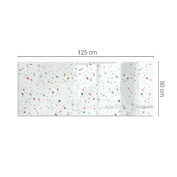 Obdĺžniková sklenená podložka pod krb Vzor s malými tvarmi