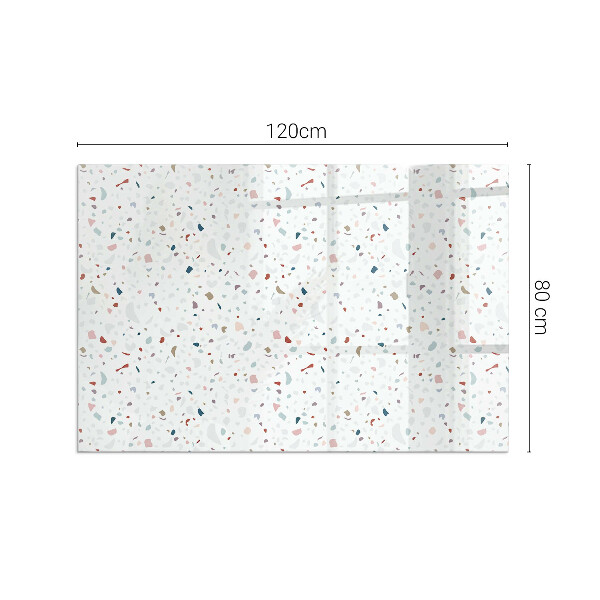 Obdĺžniková sklenená podložka pod krb Vzor s malými tvarmi