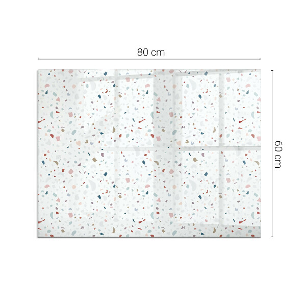Obdĺžniková sklenená podložka pod krb Vzor s malými tvarmi